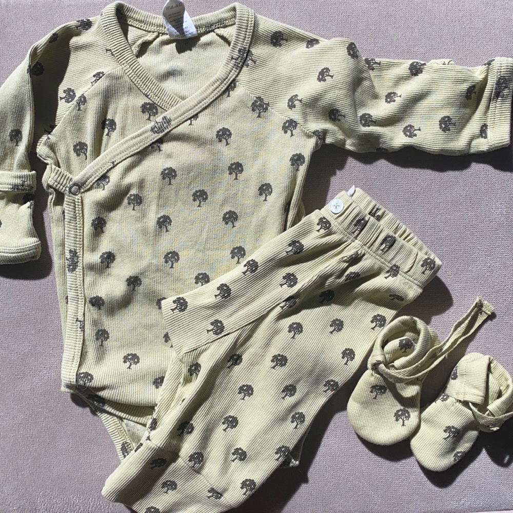 Kate Quinn Cream and Brown Kids Matching Set